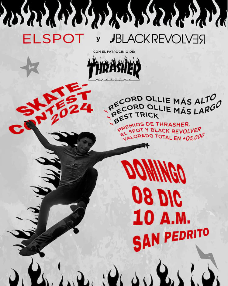 Flyer evento ollie mas alto y largo y best trick 2000