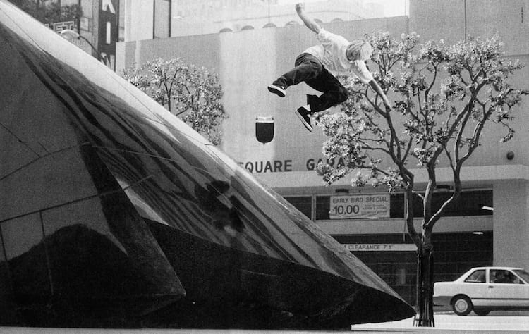 Dodging security at Black Rock with a beauty of a backside flip Photo Morf