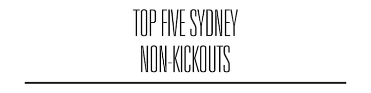 Top 5 Sydney Non Kickouts 2000